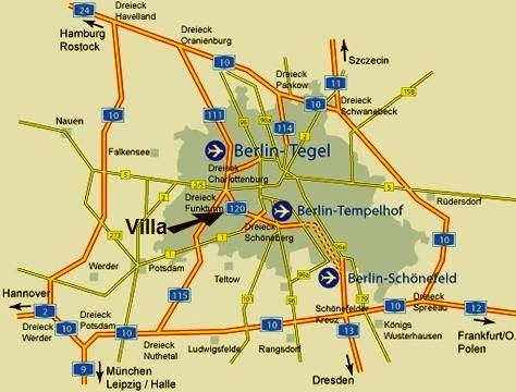 Villa Berlin Grunewald: stadträumlicher Lageplan